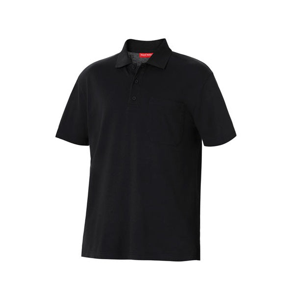 Black polo shirt on a white background