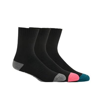 Hard Yakka Y20016 Womens Core Bamboo Rich Padded Crew Sock 3PK Colou 3-8