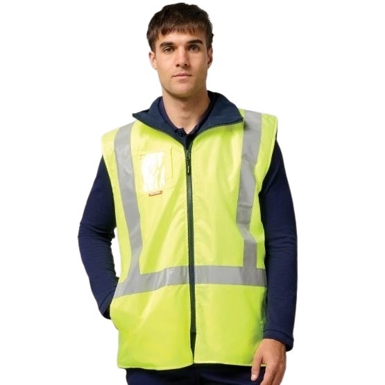 Hard Yakka Y21480 Hi Vis Taped All Weather Fleece Vest