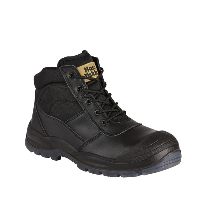 Hard Yakka Y60125 Foundations Utility Black Zip Side Safety Boot