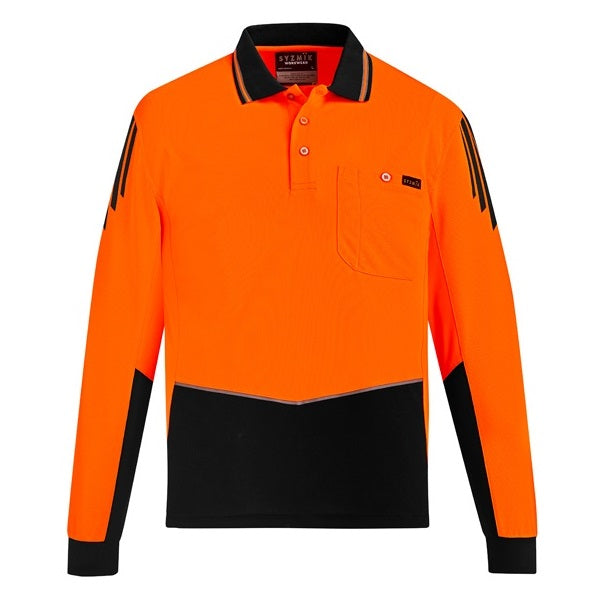 Syzmik ZH310 Mens HiVis Flux L/S Polo