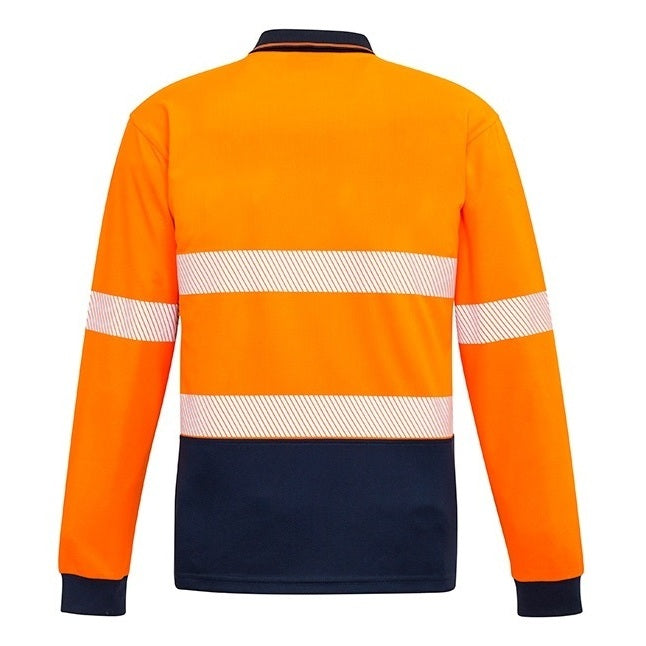 Syzmik ZH530 Unisex HiVis Segmented L/S Polo - Hoop Taped