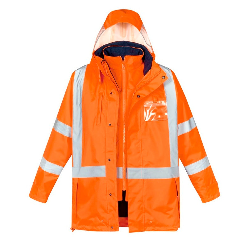 Syzmik ZJ616 Mens HiVis X Back Taped 4-in-1 Waterproof Jacket
