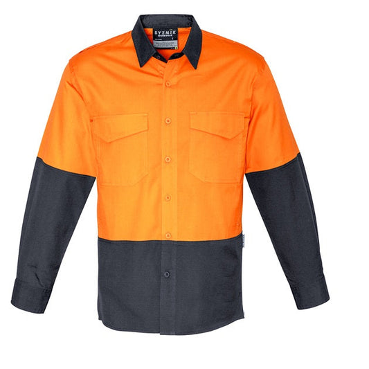 Syzmik ZW128 Mens Rugged Cooling HiVis Spliced L/S Shirt