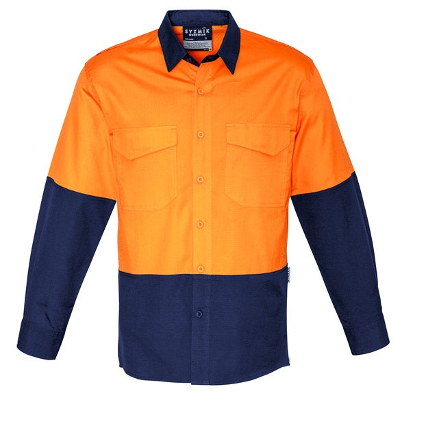 Syzmik ZW128 Mens Rugged Cooling HiVis Spliced L/S Shirt