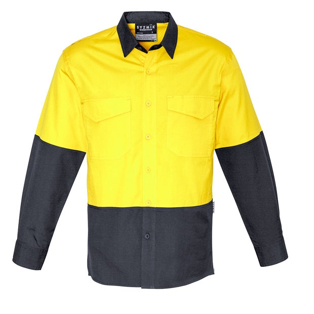 Syzmik ZW128 Mens Rugged Cooling HiVis Spliced L/S Shirt