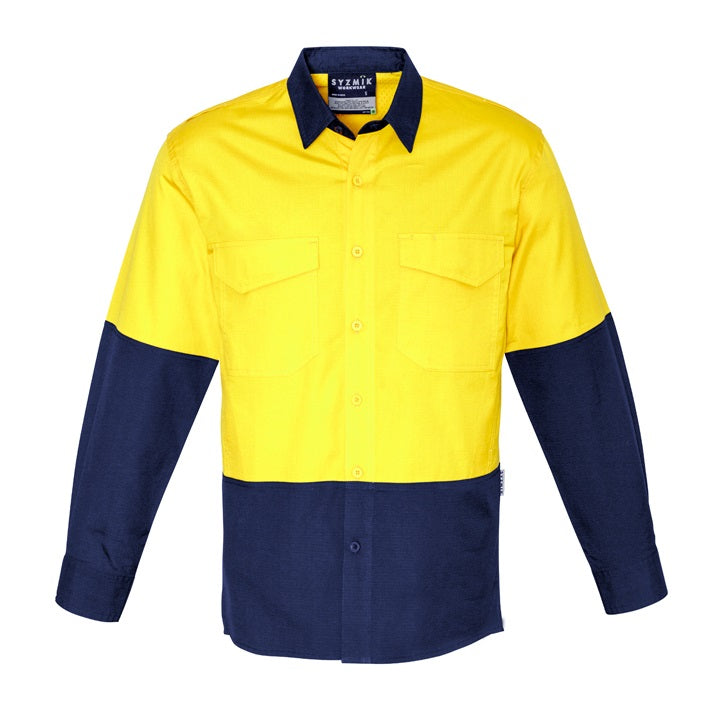 Syzmik ZW128 Mens Rugged Cooling HiVis Spliced L/S Shirt