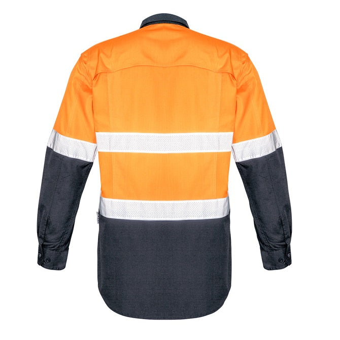 Syzmik ZW129 Mens Rugged Cooling Taped HiVis Spliced L/S Shirt