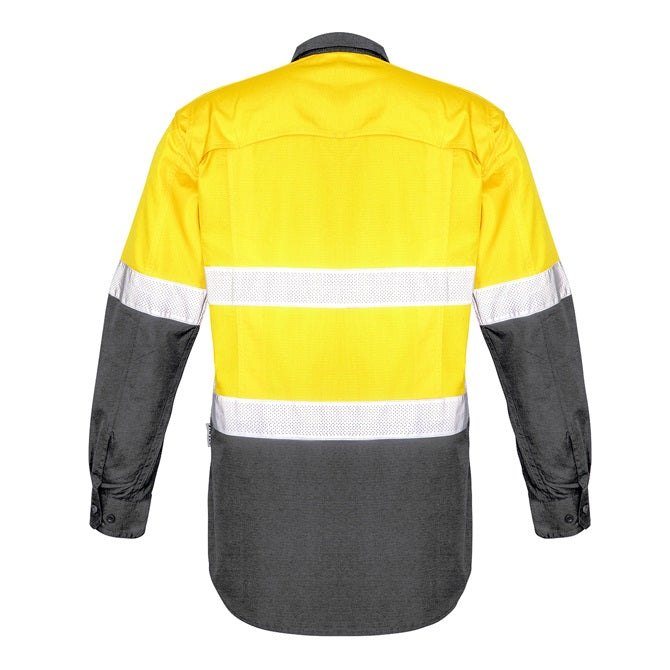 Syzmik ZW129 Mens Rugged Cooling Taped HiVis Spliced L/S Shirt