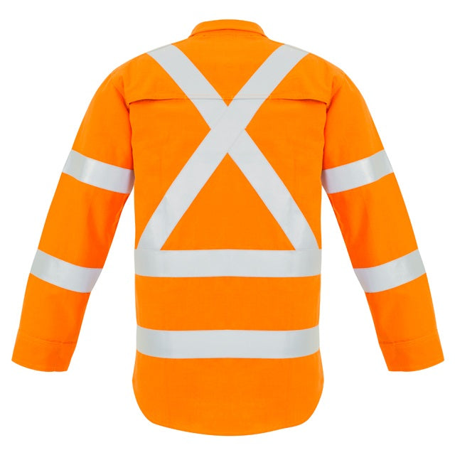 Syzmik ZW137 Mens Fire Amour X-Back Spliced Shirt