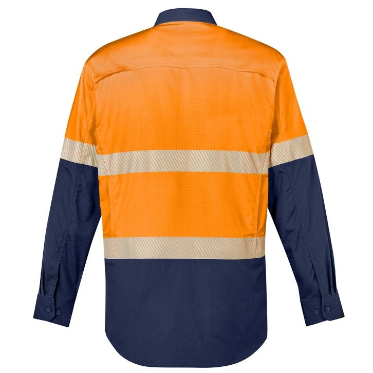 Syzmik ZW229 Mens Rugged Cooling HiVis Segmented Tape L/S Shirt