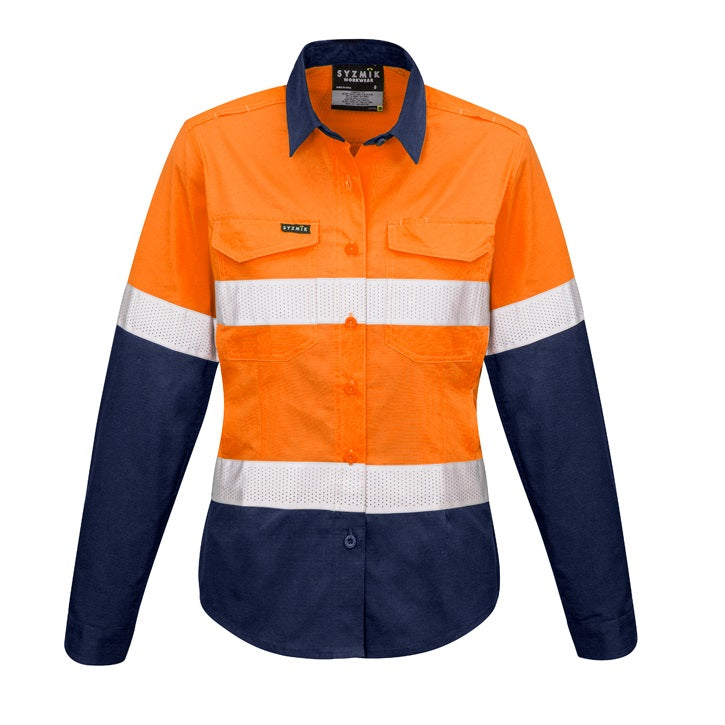 Syzmik ZW720 Ladies Rugged Cooling Taped HiVis Spliced L/S Shirt