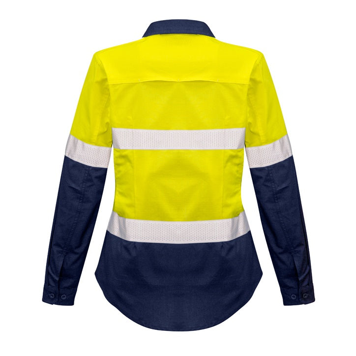 Syzmik ZW720 Ladies Rugged Cooling Taped HiVis Spliced L/S Shirt
