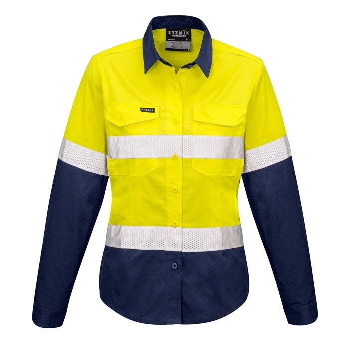 Syzmik ZW720 Ladies Rugged Cooling Taped HiVis Spliced L/S Shirt