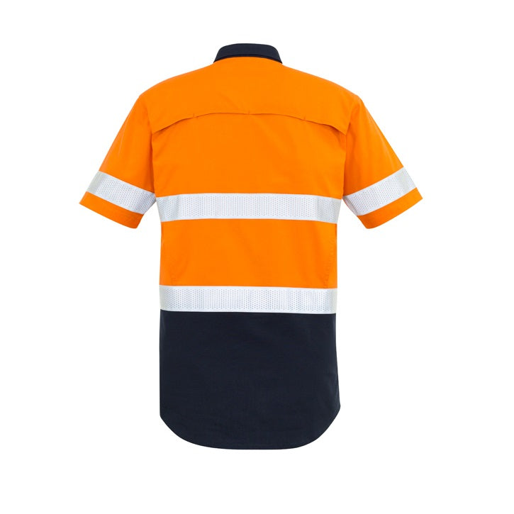 Syzmik ZW835 Mens Rugged Cooling Taped HiVis Spliced S/S Shirt