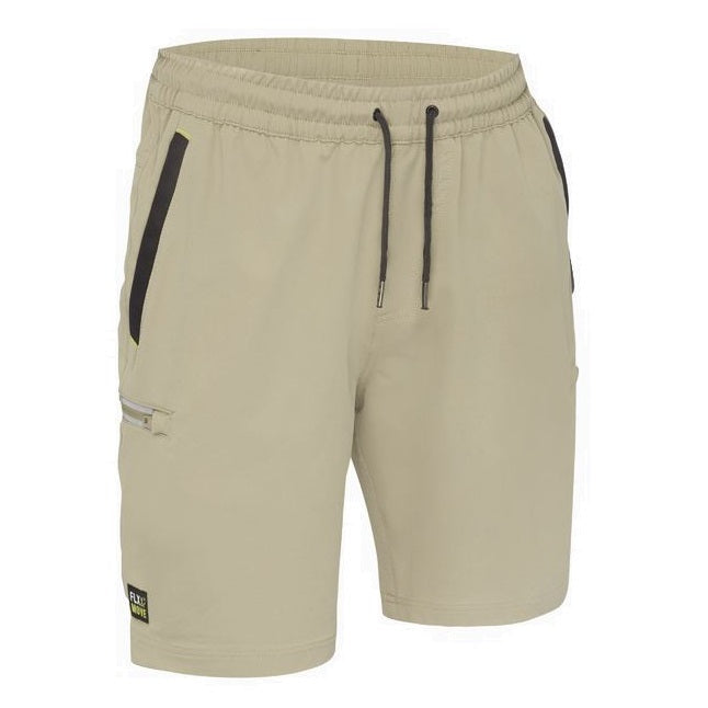 Bisley BSHC1333 Flex and Move 4-Way Stretch Elastic Waist Cargo Shorts