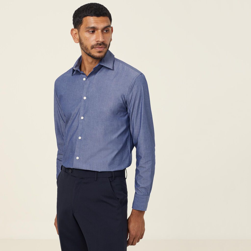 NNT CATJ2W Mens Chambray L/S Shirt