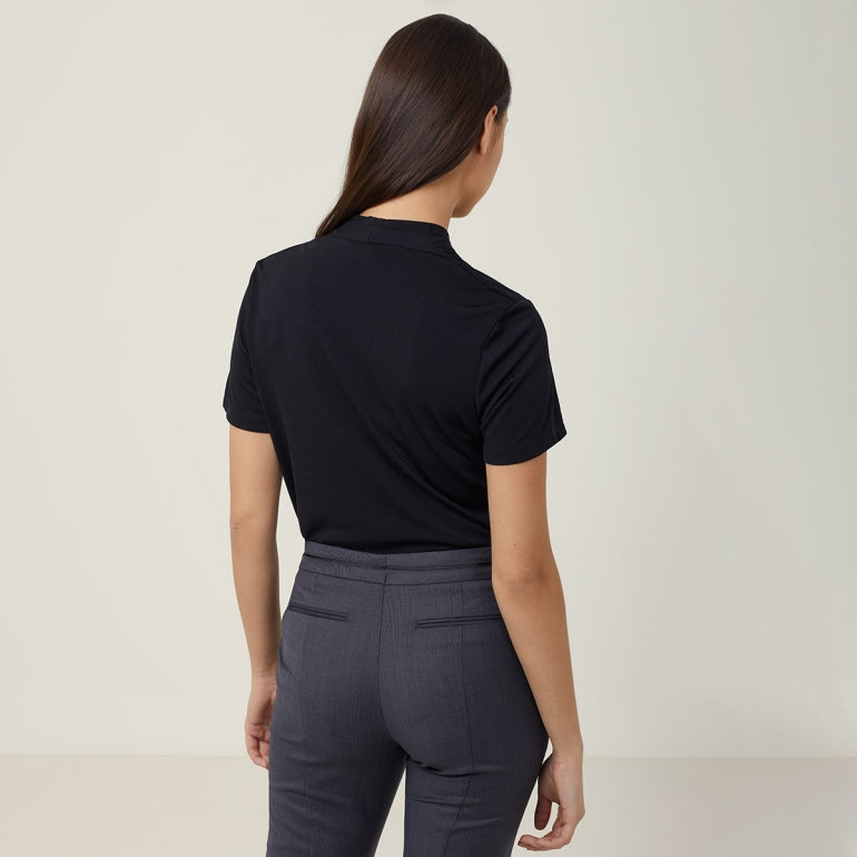 NNT CATUHP Matt Jersey V Neck Short Sleeve Top