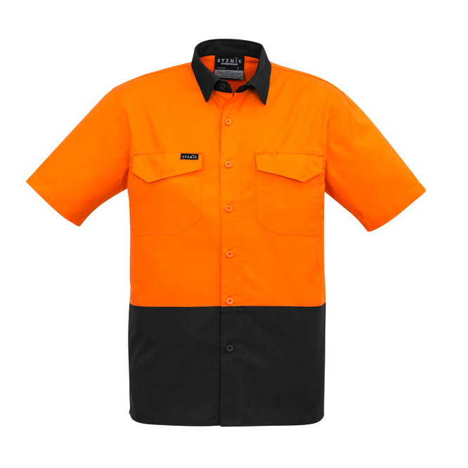 Syzmik ZW815 Mens Rugged Cooling HiVis Spliced S/S Shirt