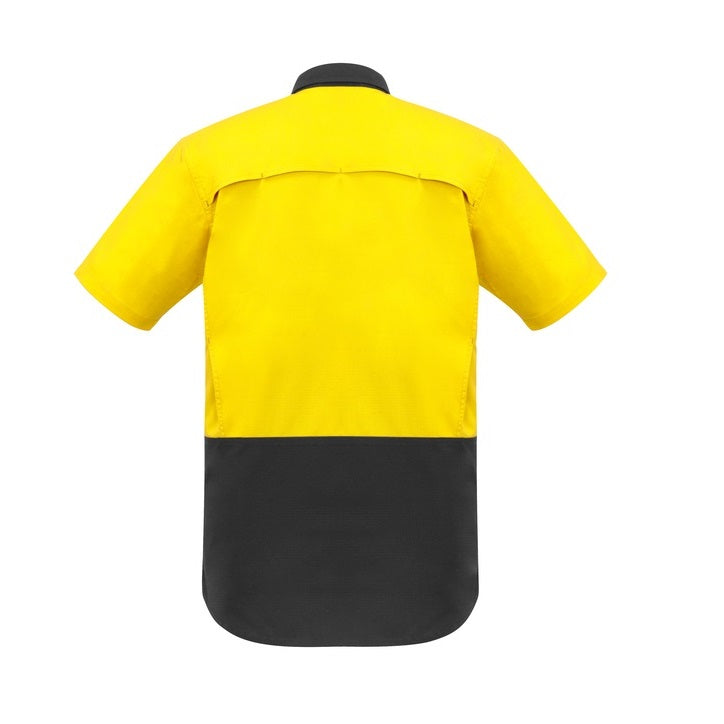 Syzmik ZW815 Mens Rugged Cooling HiVis Spliced S/S Shirt