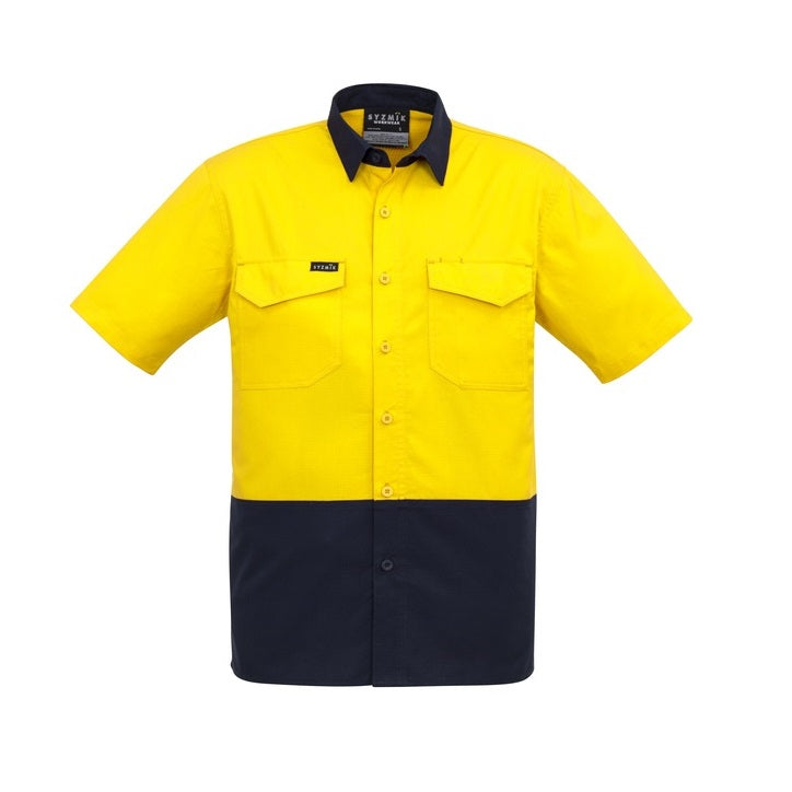 Syzmik ZW815 Mens Rugged Cooling HiVis Spliced S/S Shirt