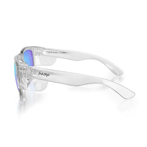 SafeStyle FCBP100 Fusions Clear Frame Mirrors Blue Polarised Lens