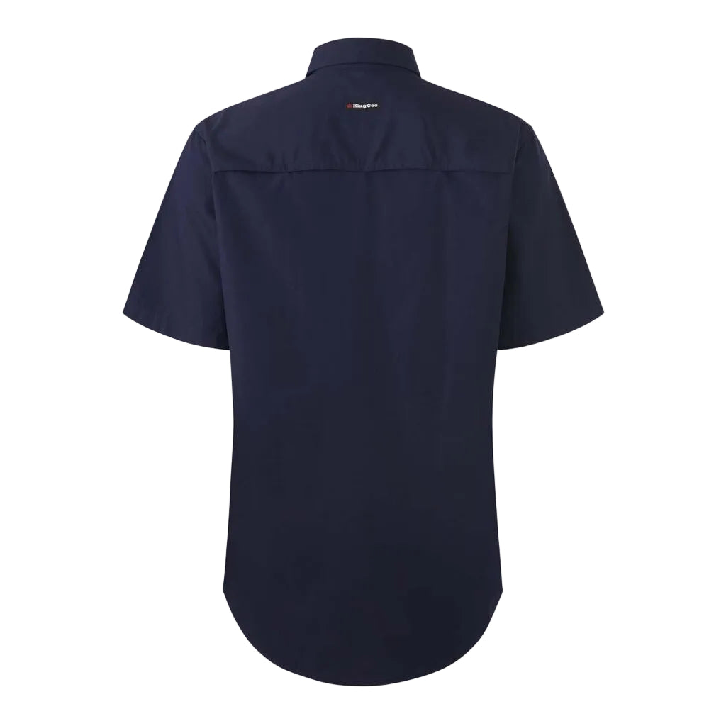 KingGee K14030 Mens Workcool Vented Shirt Short Sleeve - Navy - Product View