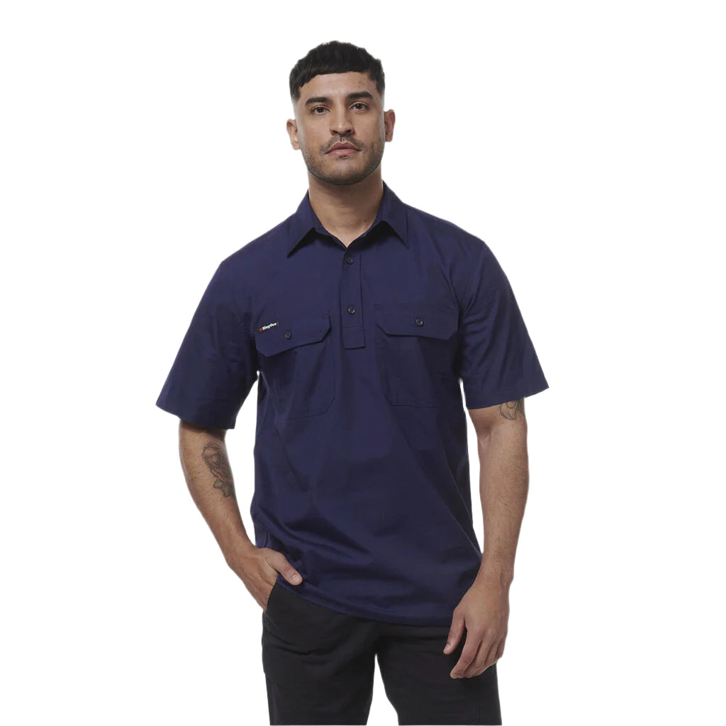KingGee K14032 Mens Workcool Vented Closed Front Shirt Short Sleeve