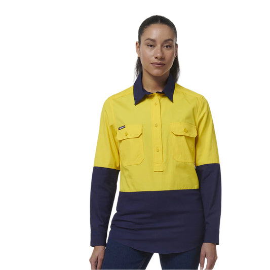 KingGee K44211 Womens Workcool Vented Closed Front Spiced Shirt