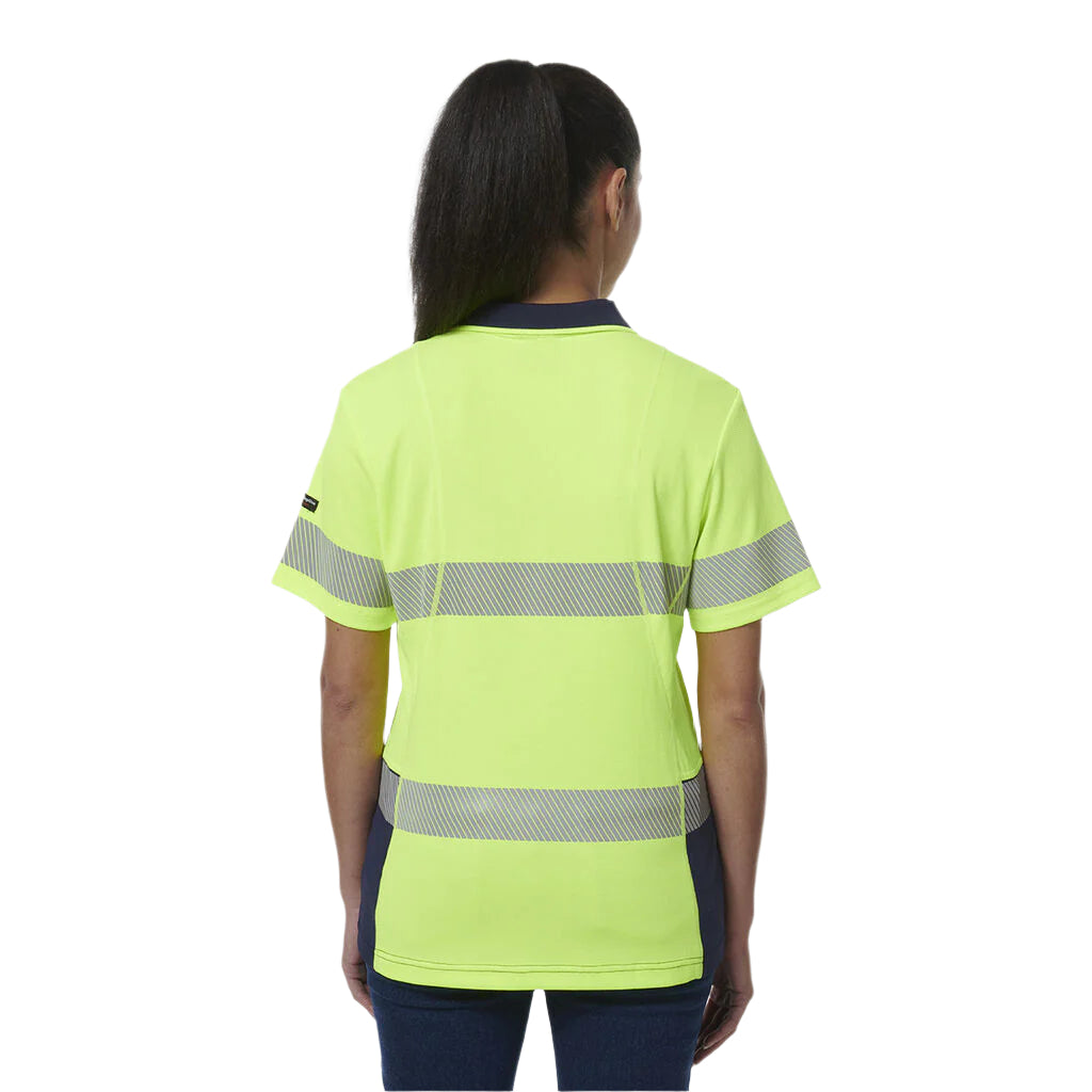 KingGee K44224 Womens Workcool Hyperfreeze Spliced S/S Polo W/ Segmented Tape