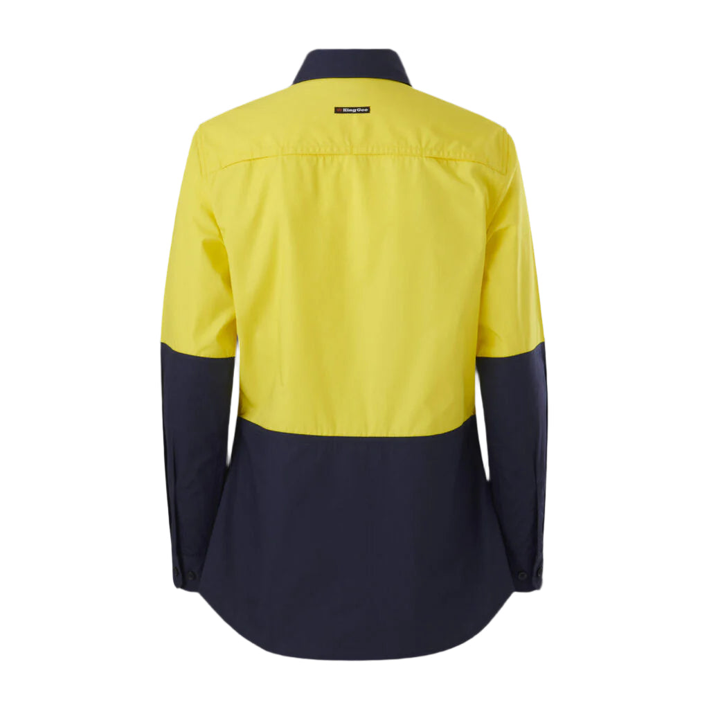 KingGee K44226 Womens Workcool Vented Spliced Shirt Long Sleeve