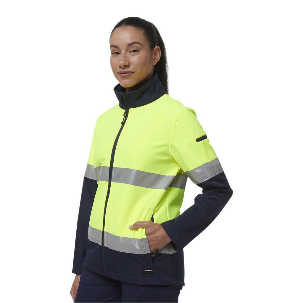 KingGee K45006 Womens Reflective Spliced Soft Shell Jacket