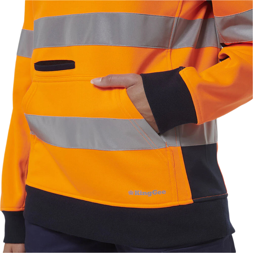 KingGee K45009 Womens Reflective Spliced 1/4 Zip Fleece