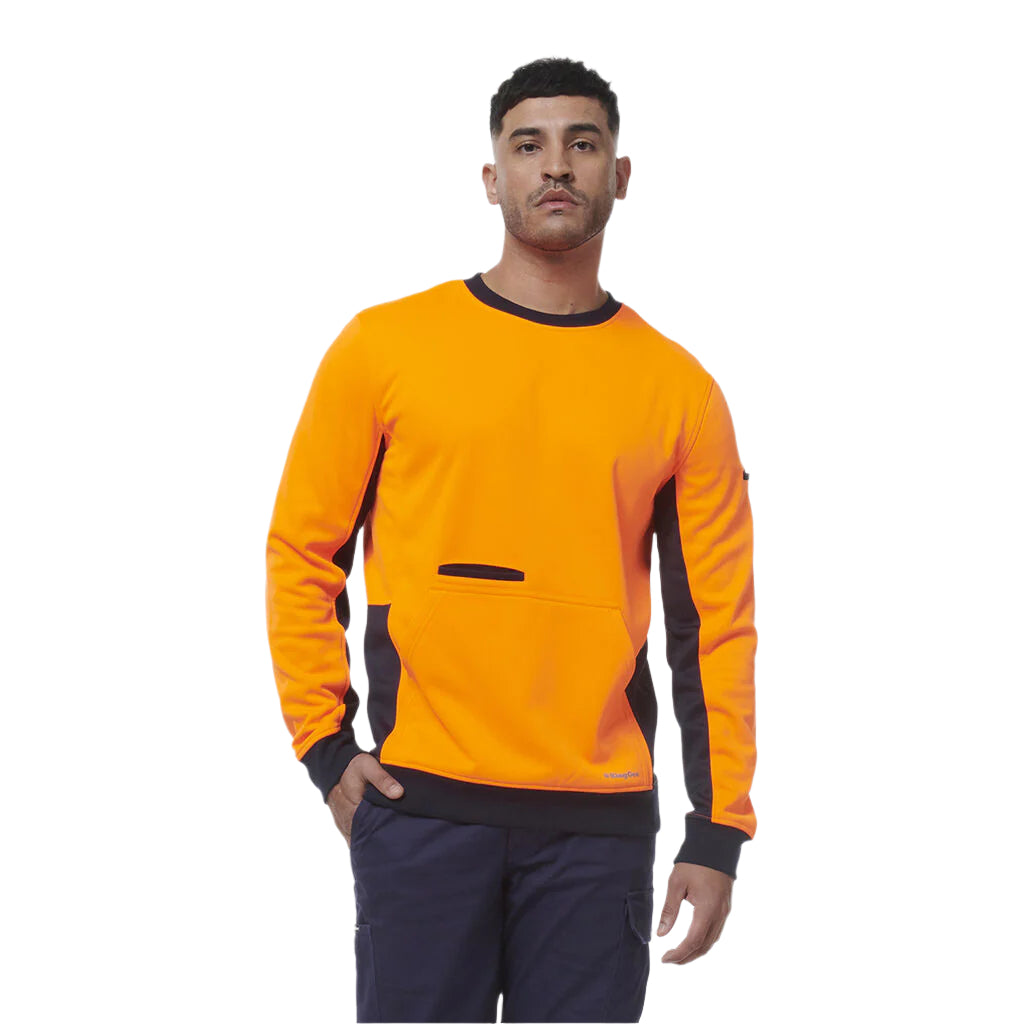 KingGee K55062 Hi Vis Spliced Crew Neck Fleece