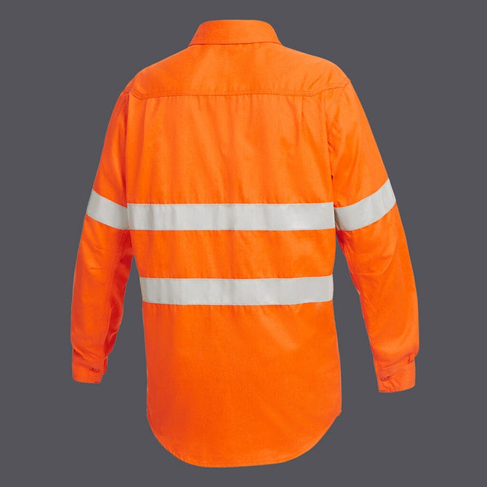 KingGee K84001 Shieldtec Lenzing FR HiVis Spliced Open Front Taped Shirt