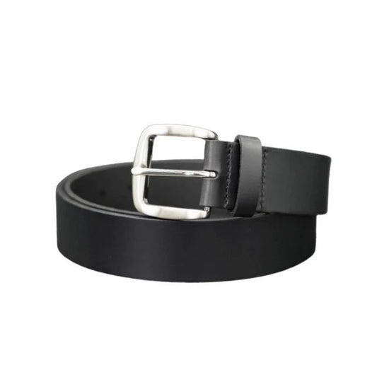 Grvl MB004BL Leeton 40mm Leather Belt W/ Buckle - Black