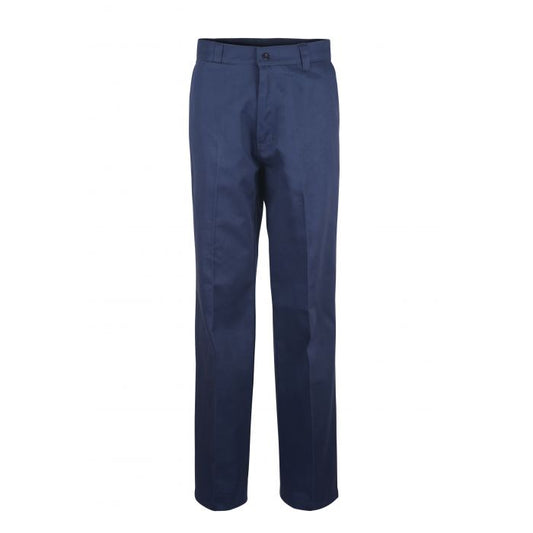 Workcraft WP3038 Classic Flat Front Cotton Drill Trousers Navy colour - front view