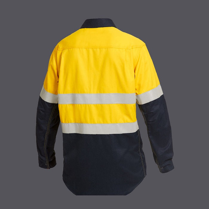 KingGee Y04550 Shieldtec FR HiVis 2 Tone Closed Front Taped Shirt