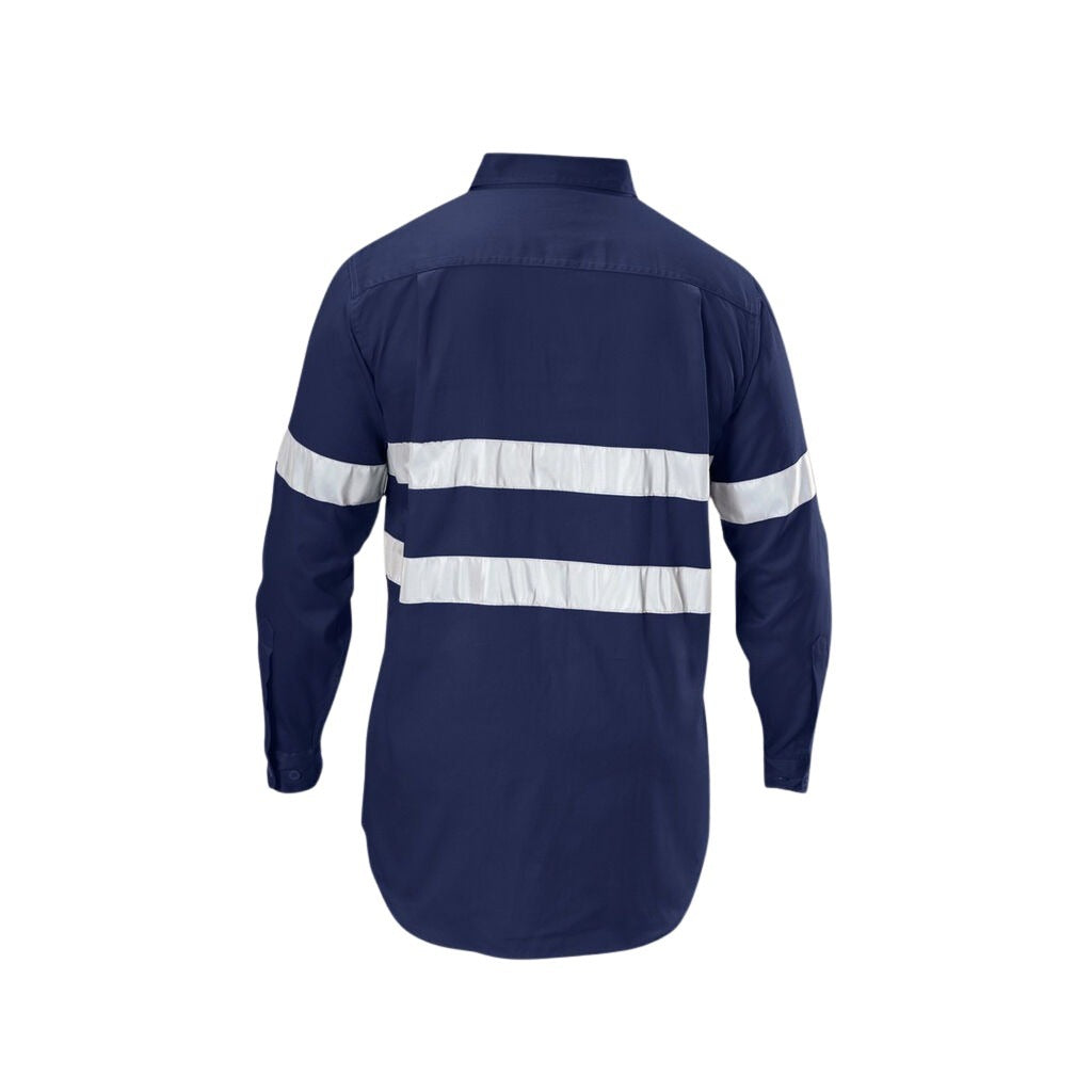 Hard Yakka Y07227 Hi Vis Cotton Drill Long Sleeve Taped Shirt