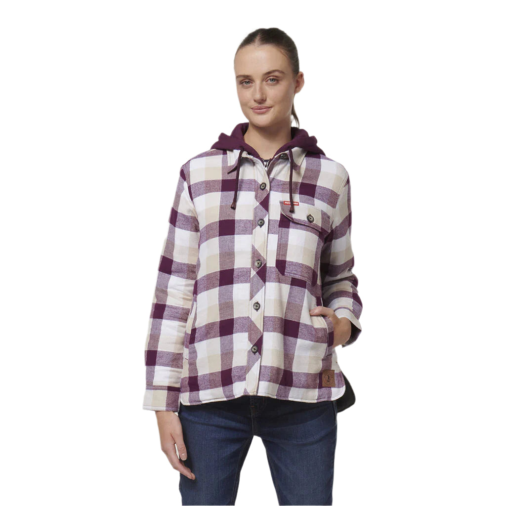 Hard Yakka Y08748 Women's Quilted Shacket - Front view