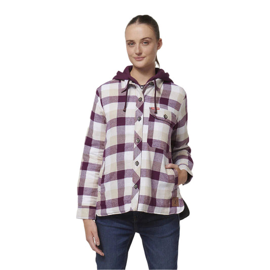 Hard Yakka Y08748 Women's Quilted Shacket - Front view