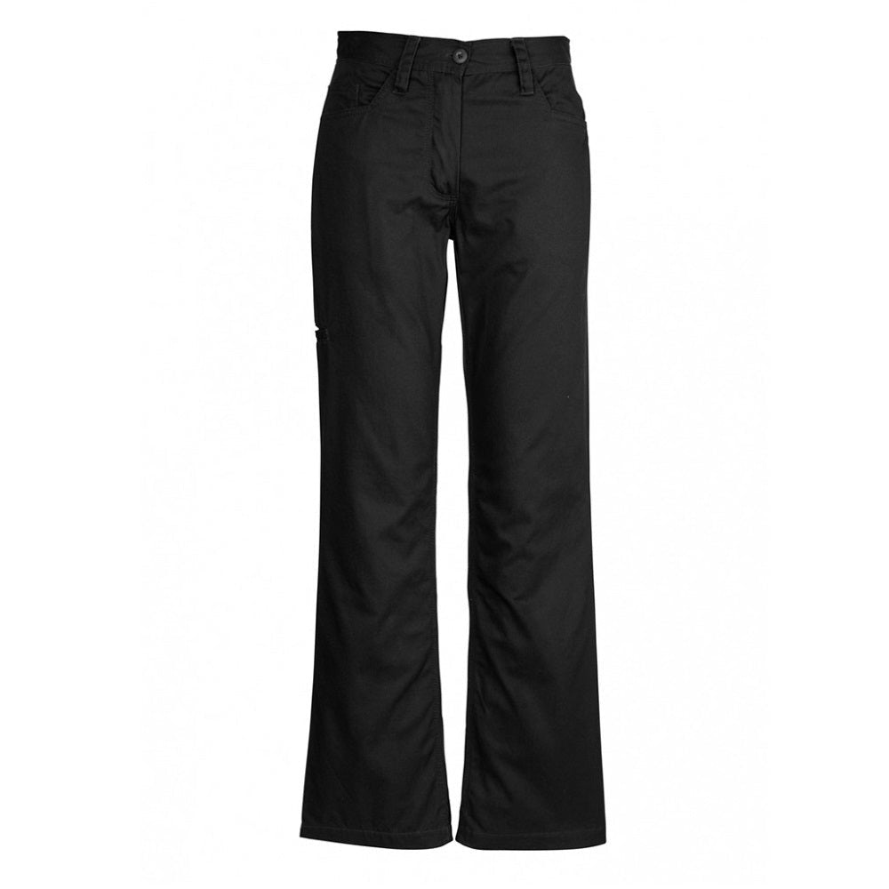 Syzmik ZWL002 Ladies Plain Utility Pant - Black - Front View