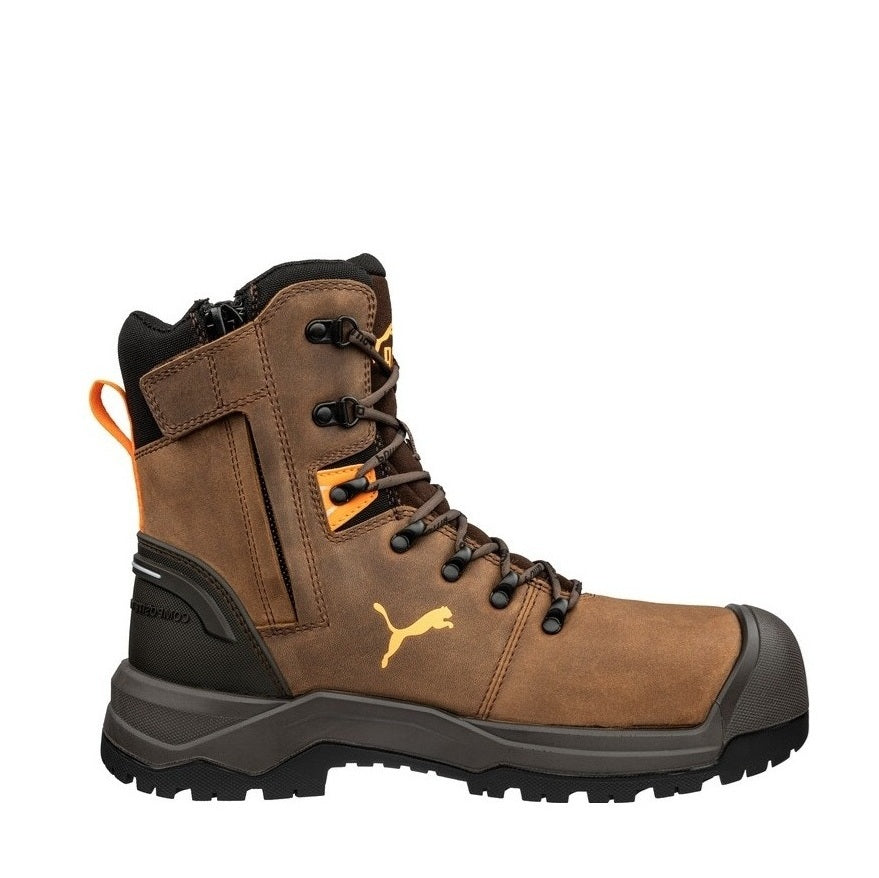 Puma 632727 Iron HD 8 Safety Boots - Brown - Side View