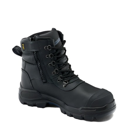 Blundstone 9161 Unisex Rotoflex Zip Sided Chem Resistant Safety Boots - Black - Angled View