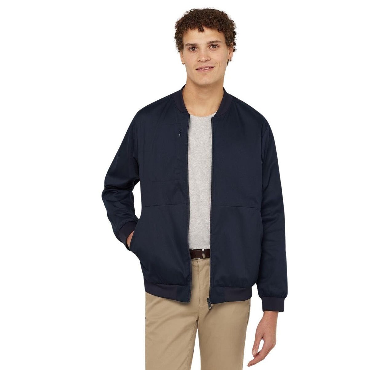 NNT CATP85 Jonas Bomber Jacket - Navy - Angled View