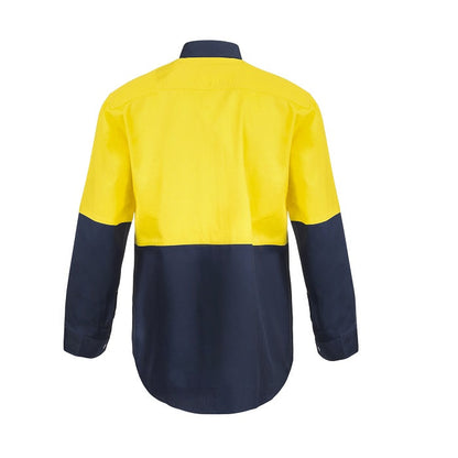 Workcraft WS3035 HiVis Two Tone L/S Cotton Drill Food Industry Shirt