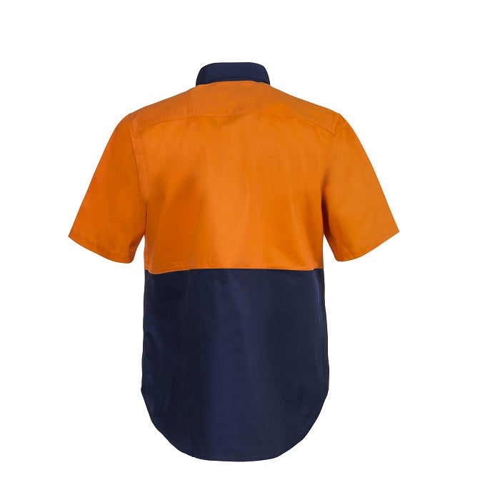 Workcraft WS3023 HiVis Two Tone S/S Cotton Drill Shirt