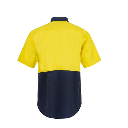 Workcraft WS3023 HiVis Two Tone S/S Cotton Drill Shirt