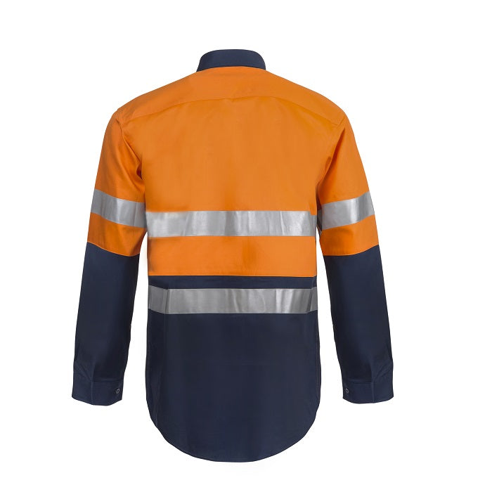 Workcraft WS4000 HiVis Two Tone L/Sleeve Shirt 3M tape