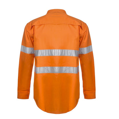 Workcraft WS4131 Lightweight HiVis L/S Vented Cotton Drill Shirt